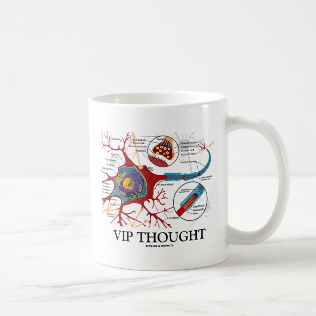 Tänkt VIP (den neuron-/Synapsehumorn) Kaffemugg (Höger)