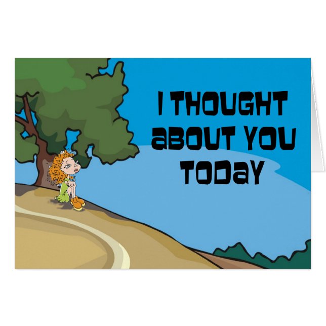 Tänkte på dig hälsningskort (Framsidan Horizontal)