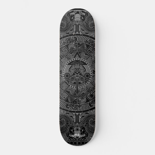 Tankteori "blodkalender ", old school skateboard bräda 18 cm (Framsida)
