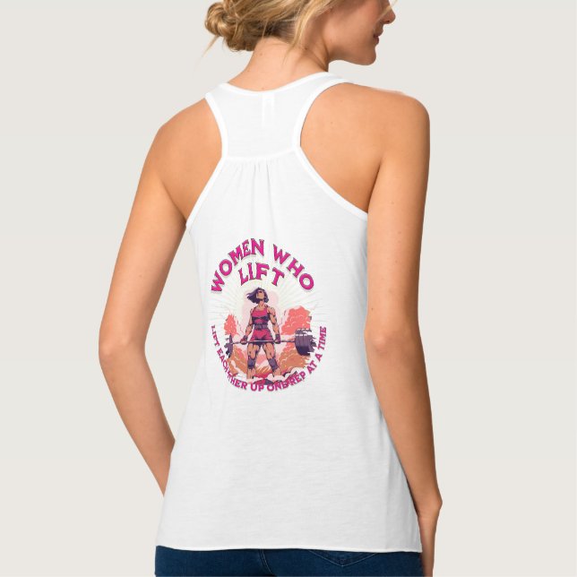 Tanktop av kvinnogram, träningskläder linne med racerback  (Baksida)