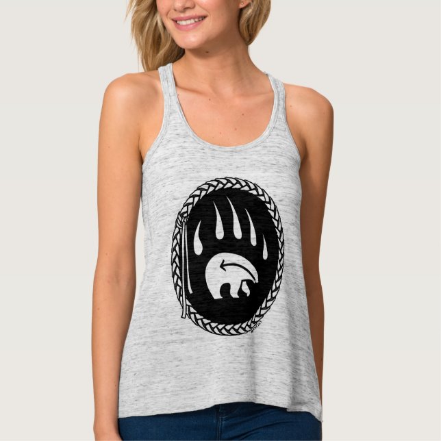 Tanktop av stamkonst Bear Klo Dam Shirt Linne Med Racerback (Framsida)