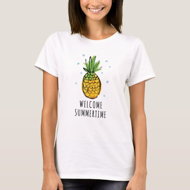 Tanktop för ananas sommar tee shirt (Framsida)