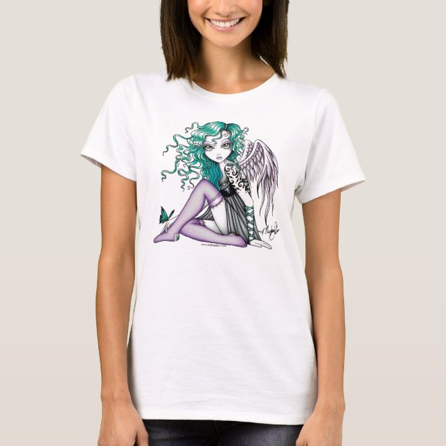 Tanktop för ängel "Malory" för gullig tatuering Tee Shirt (Framsida)