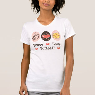 Tanktop för fredkärleksoftball tee shirt