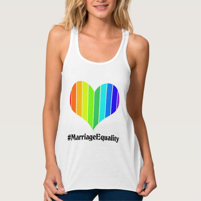 Tanktop för hjärta för linne med racerback  (Framsida)