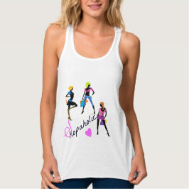 tanktop för shopaholländska flickor linne med racerback