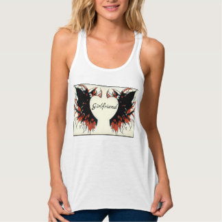 tanktop för vingar designflickvän. linne med racerback