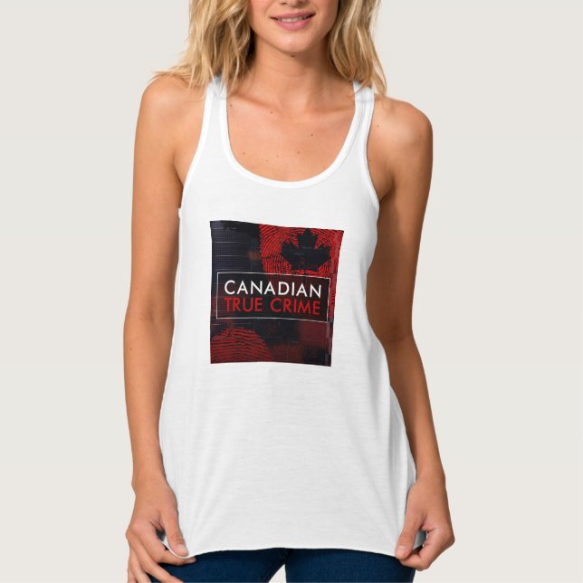 Tanktop med kanadensisk True Crime-logotyp Linne Med Racerback (Framsida)