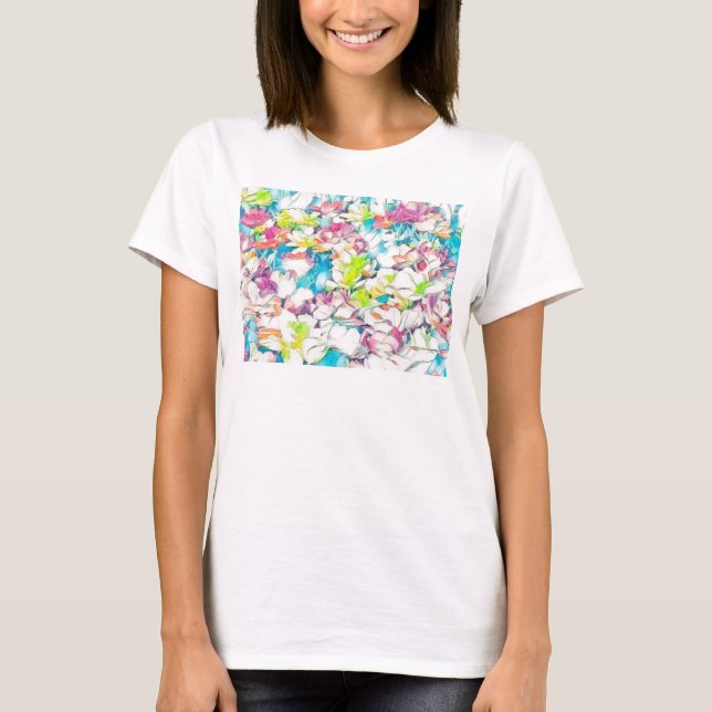 Tanktop (vitt) med Flytande T Shirt (Framsida)