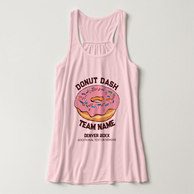 Tanktopet anpassningsbar Donut Dash Team Linne Med Racerback (Design framsida)