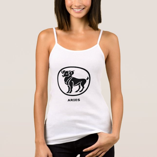 Tanktopet Aries Symbol Womens Tee Shirt (Framsida)