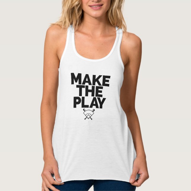 Tanktopet Baseball /Softball Shirt Linne Med Racerback (Framsida)