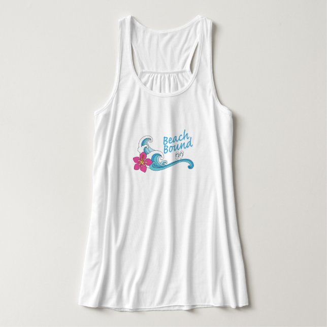 Tanktopet Beach Bound Women's Flowy Racerback Linne Med Racerback (Design framsida)