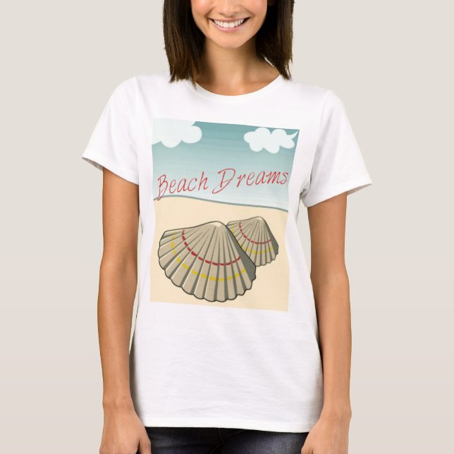 Tanktopet Beach Dreams Seashells Bella Flowy Skörd Tee Shirt (Framsida)