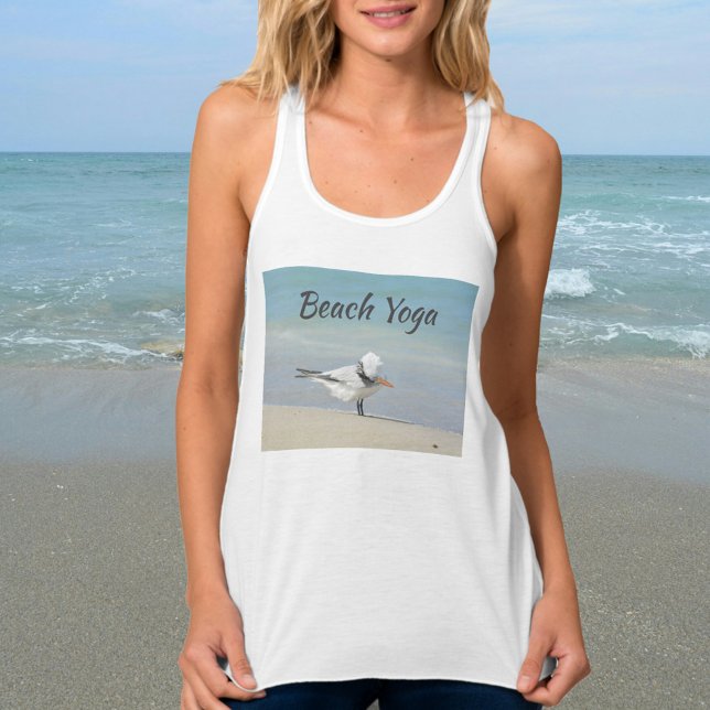 Tanktopet Beach Yoga Seabird Beach Linne Med Racerback (Skapare uppladdad)
