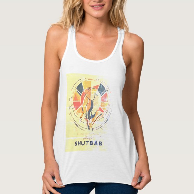 Tanktopet Bella+Canvas Flowy Racerback Linne Med Racerback (Framsida)