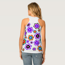 Tanktopet Blommor för kvinnor