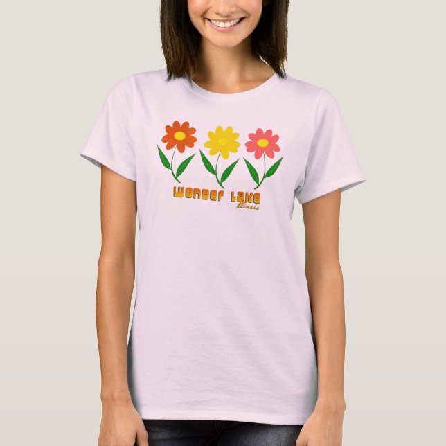 Tanktopet Bright Flowers Women's Basic T-shirt (Framsida)