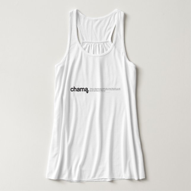 Tanktopet Chama Black and White Linne Med Racerback (Design framsida)