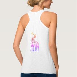 Tanktopet för afrikanska Giraffes Kiss Art Women Linne Med Racerback