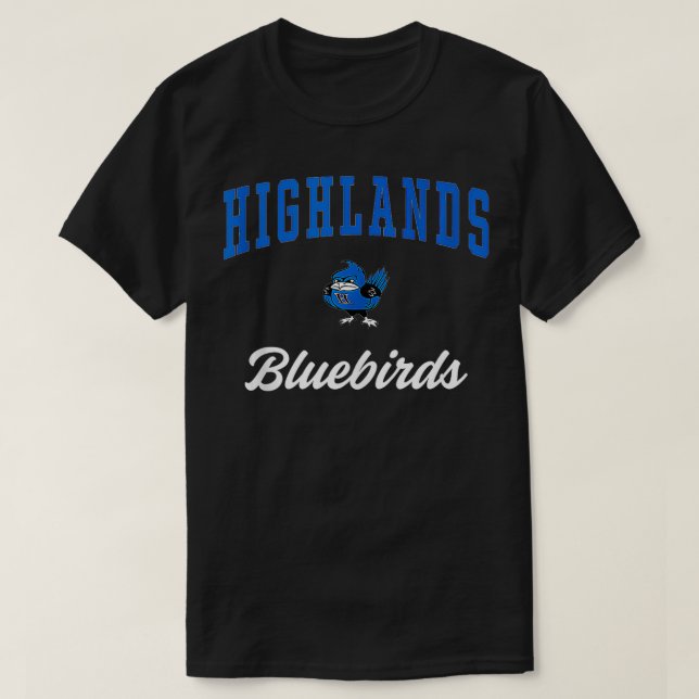 Tanktopet Highlands High School Bluebirdss T Shirt (Design framsida)