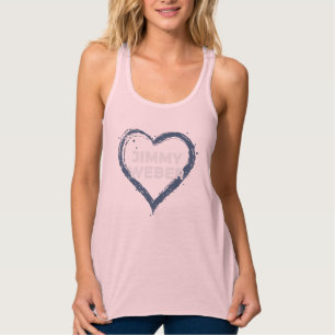 Tanktopet jimmy Weber Black & Blue Heart Linne Med Racerback