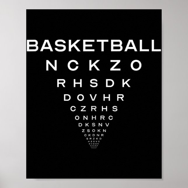 Tanktopet Joke Basketball Optician Board Joke Poster (Framsidan)