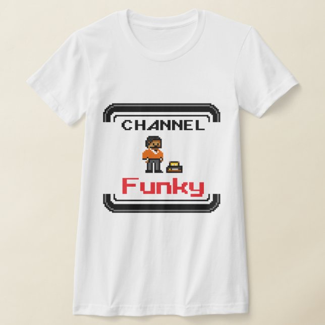 Tanktopet Kanal Funky Pixel Art T-Shirt (Laydown)