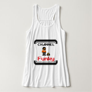 Tanktopet Kanal Funky Pixel Art T-Shirt Linne Med Racerback