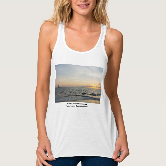 Tanktopet Lighthouse Sunrise Linne Med Racerback (Framsida)