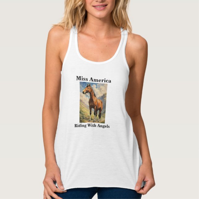 Tanktopet MISS AMERICA Linne Med Racerback (Framsida)