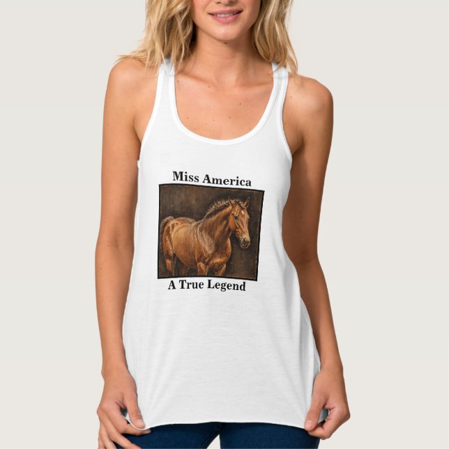 Tanktopet MISS AMERICA Linne Med Racerback (Framsida)