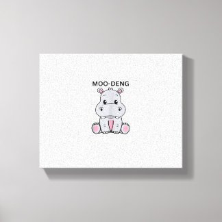Tanktopet Moo-deng hippo baby Canvastryck