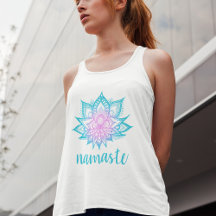 Tanktopet Namaste Pastel Vibes Lotus Flower Yoga