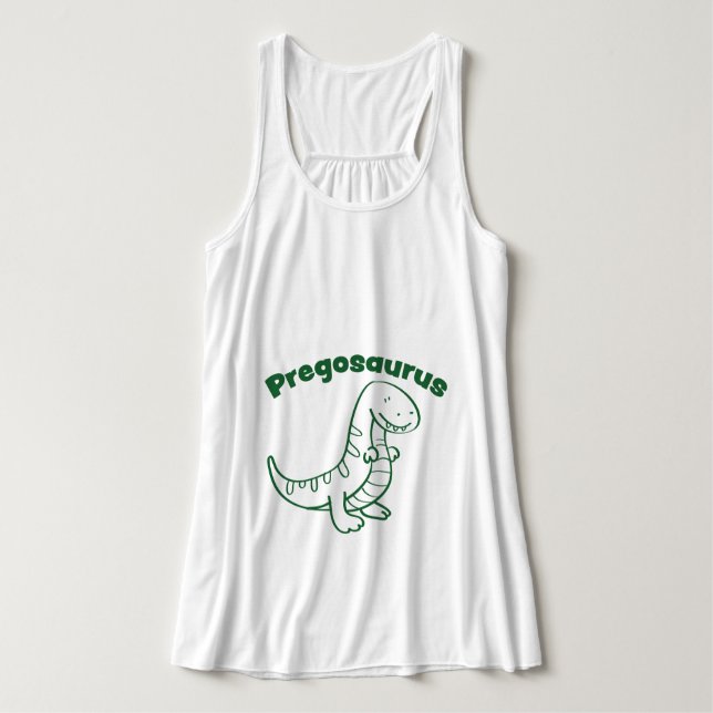 Tanktopet Pregosaurus Moderskap Linne Med Racerback (Design framsida)