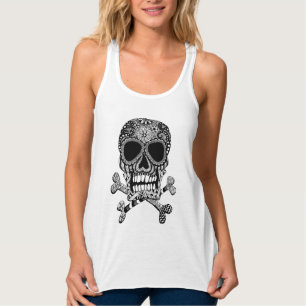 Tanktopet Skull och korsben Linne Med Racerback