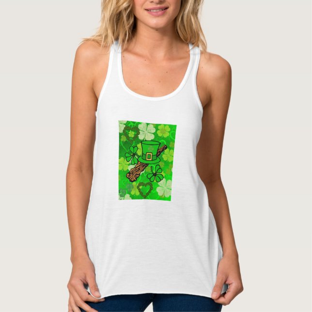 Tanktopet St. Patrick Linne Med Racerback (Framsida)