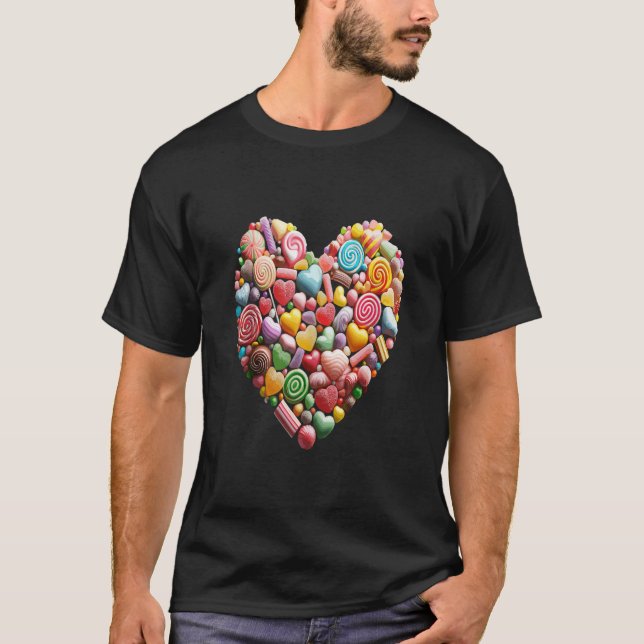 Tanktopet Swearing Candy Collage Valentine Day T Shirt (Framsida)