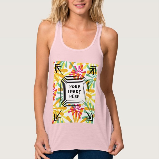 Tanktopet Template Bella+Canvas Flowy Racerback Linne Med Racerback (Framsida)