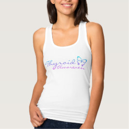 Tanktopet Thyroid Awareness White Racerback Linne Med Racerback