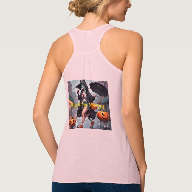 Tanktopet Women's Bella+Canvas Flowy Racerback Linne Med Racerback (Baksida)