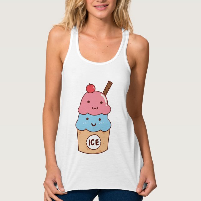 Tanktopet Women's Bella+Canvas Flowy Racerback Linne Med Racerback (Framsida)