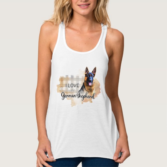 Tanktopet Women's Bella+Canvas Flowy Racerback Linne Med Racerback (Framsida)