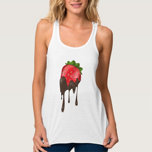 Tanktopet Women's Bella+Canvas Flowy Racerback Linne Med Racerback (Framsida)