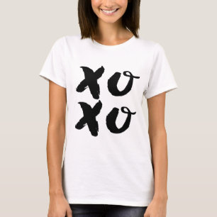 Tanktopet XOXO Hugs & Kisses Brush Typography Skör T-shirt