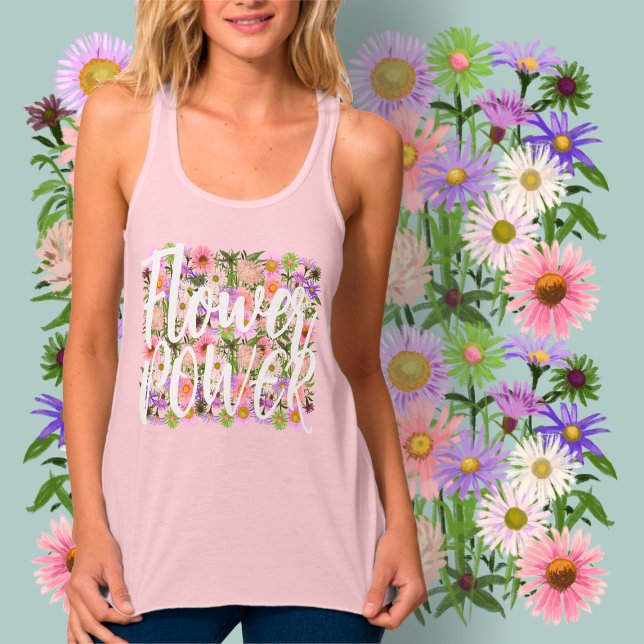 Tanktopets rosa boho-attityd linne med racerback  (Skapare uppladdad)