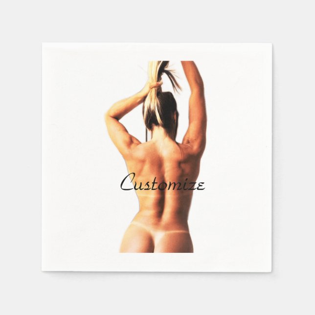 Tanlines Thunder_Cove för Fitness-modell Pappersservett (Framsidan)