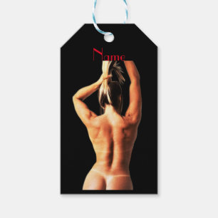 Tanlines Thunder_Cove för Fitness-modell Presentetikett