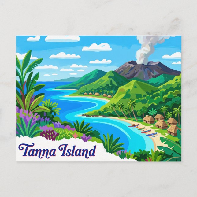 Tanna Island Vanuatu Vykort (Framsida)