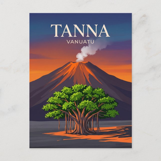 Tanna Island Vanuatu Vykort (Framsida)